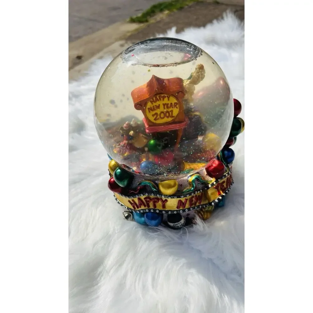 Radko‎ 2001 New Year Musical Snow Globe Huge Oversized